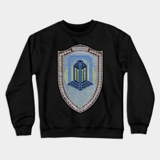 Nightwatch (Shield silver Celtic Rope on wood) Crewneck Sweatshirt